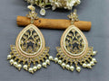 Polki Earring Mehndi Sku-452 A1 - rchiecreation