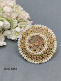 Polki High Golden Finger Ring Sku- 5896 E2 - rchiecreation