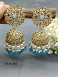 Polki Mehandi Jhumki Earring Sku 283-A rchiecreation