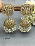 Polki Mehandi Jhumki Earring Sku 283-A rchiecreation