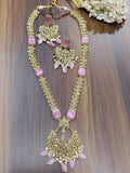 Polki Long Necklace Set Sku-5730 B3 - rchiecreation