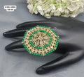 Polki Mehandi Finger Ring Sku- 5895 - rchiecreation