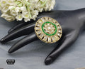 Polki Mehandi Finger Ring SKU 693 E2 - rchiecreation