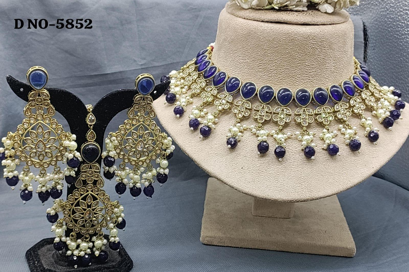Polki Mehandi Necklace-5852 B2 - rchiecreation