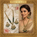 Polki Mehandi Necklace Set SKU 6248 B3 - rchiecreation
