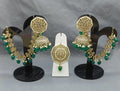 Polki Mehndi Bahubali Earring & Tica Sku 924 A4 - rchiecreation