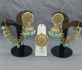Polki Mehndi Bahubali Earring & Tica Sku 924 A4 - rchiecreation