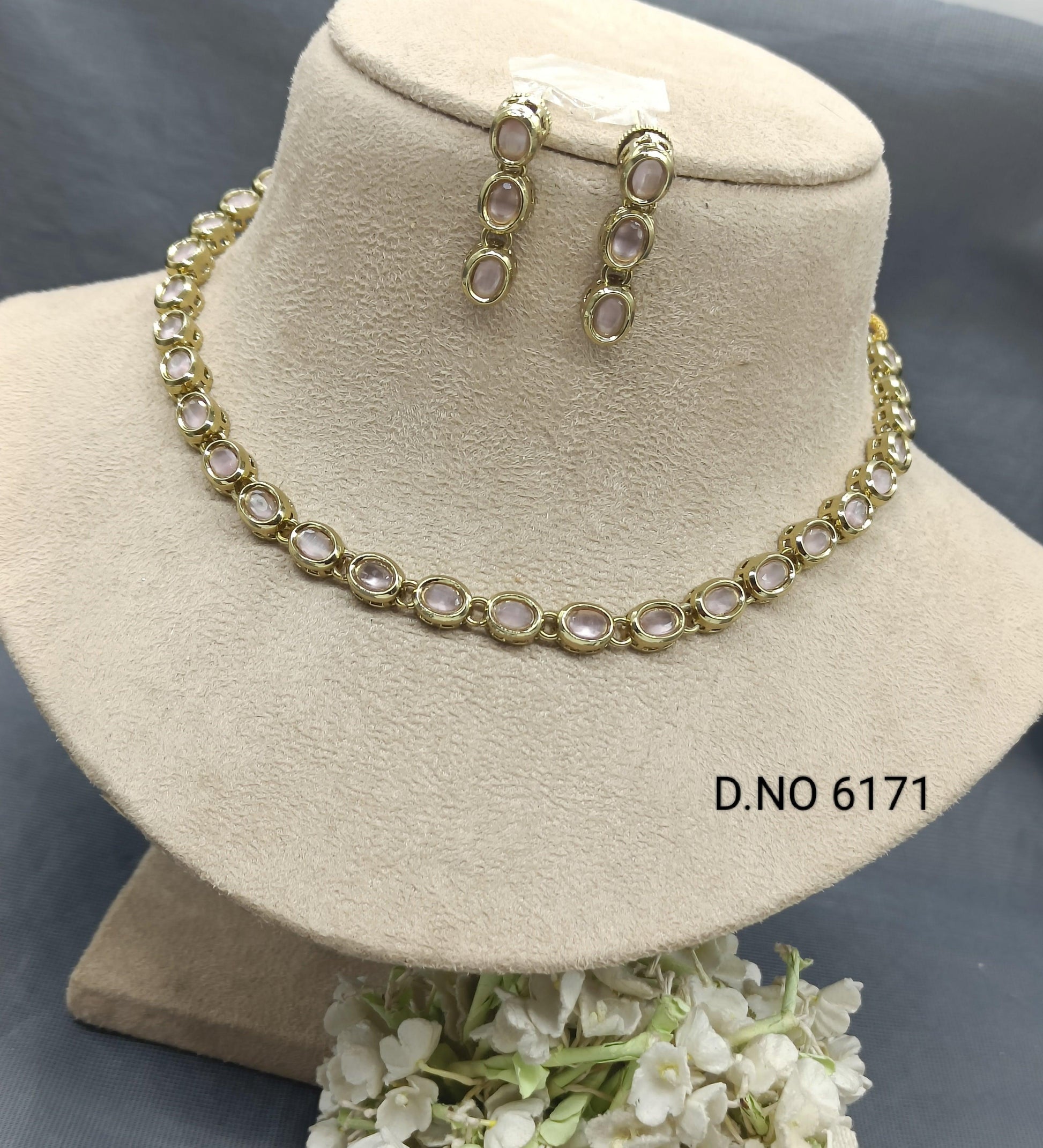 Polki Necklace Mehandi Set Sku-6171 B1 - rchiecreation