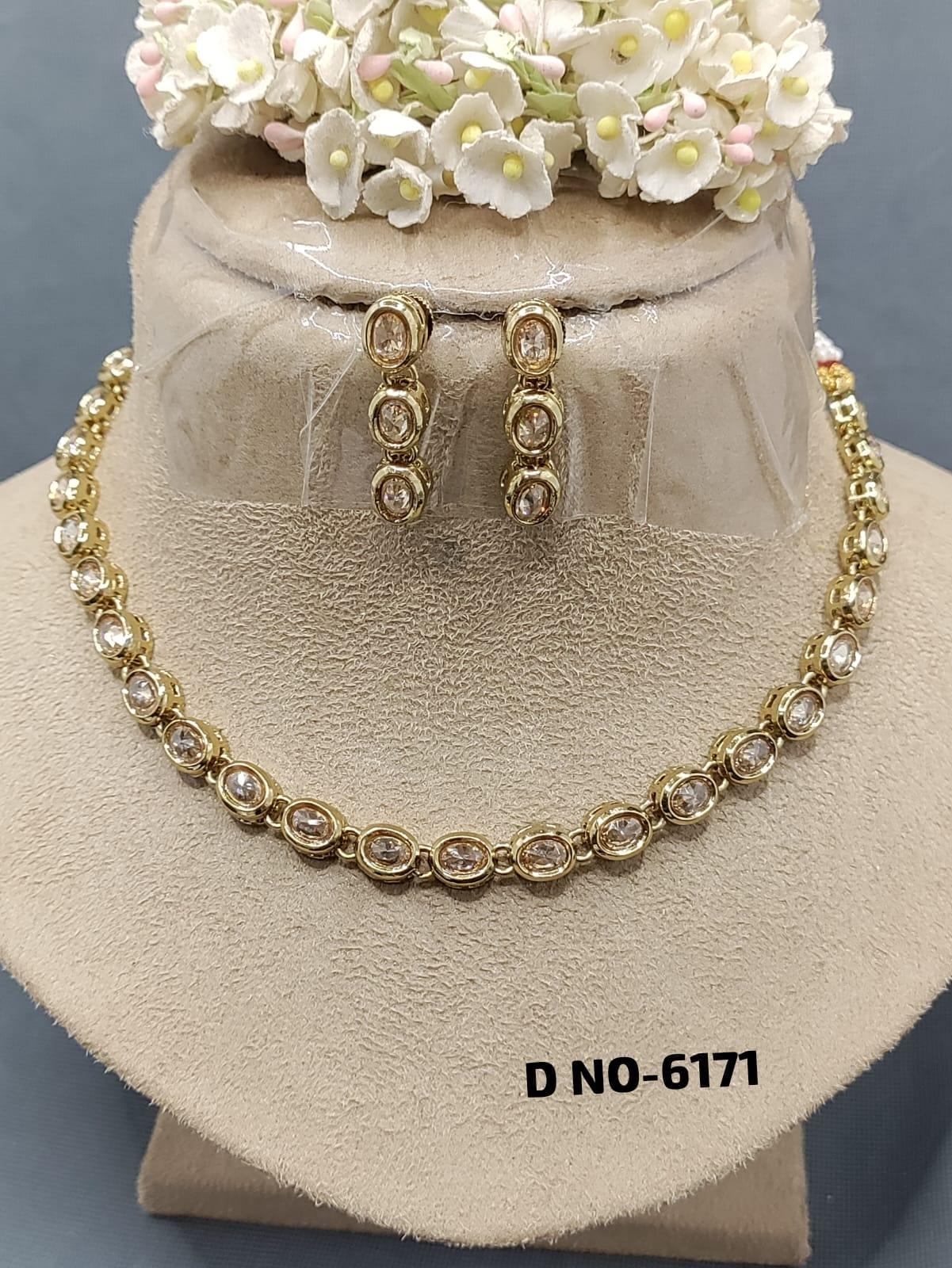 Polki Necklace Mehandi Set Sku-6171 B1 - rchiecreation