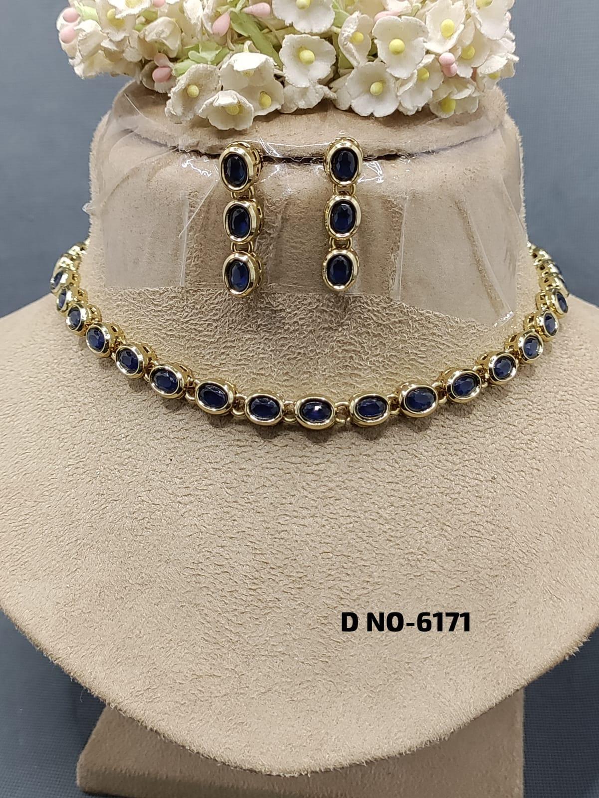 Polki Necklace Mehandi Set Sku-6171 B1 - rchiecreation