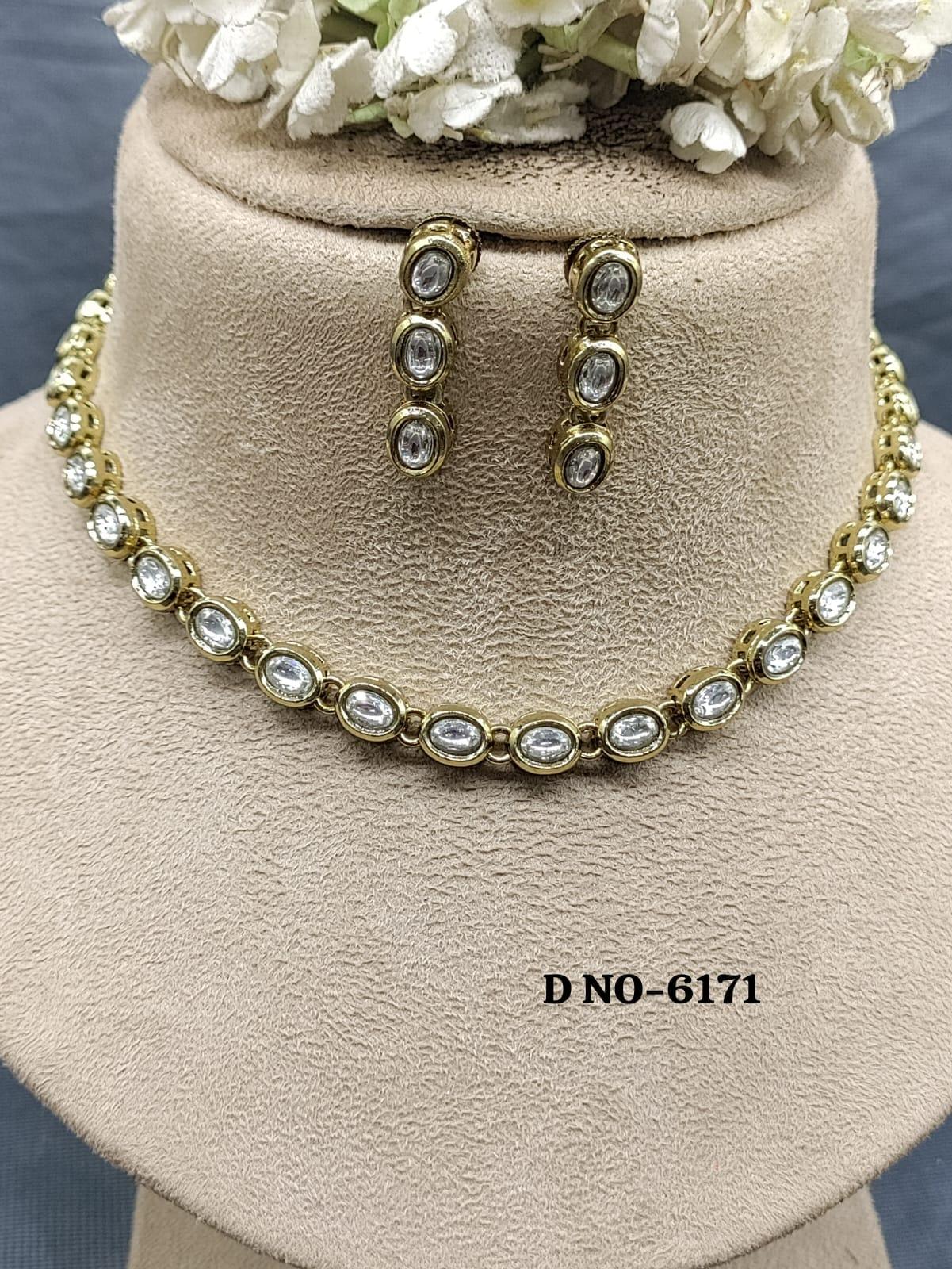 Polki Necklace Mehandi Set Sku-6171 B1 - rchiecreation