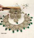 Polki Necklace Mehndi Set Sku 5381 B2 - rchiecreation