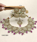 Polki Necklace Mehndi Set Sku 5381 B2 - rchiecreation
