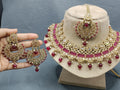 Polki Necklace Mehndi Set Sku-5482 B1 - rchiecreation