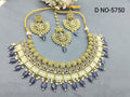 Polki Necklace Mehndi Set Sku-5750 B1 - rchiecreation