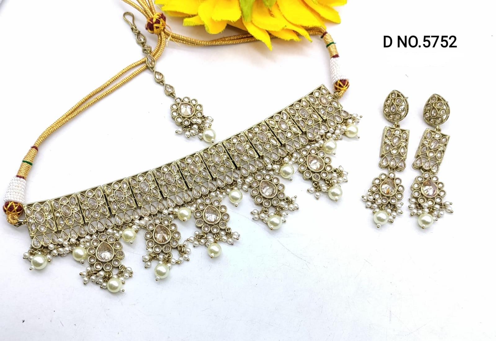 Polki Necklace Mehndi Set Sku-5752 B2 - rchiecreation