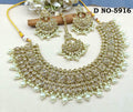Polki Necklace Mehndi Set Sku-5916 B4 - rchiecreation