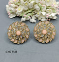 Polki Mehandi Tops & Stud Earrings Sku 1438-A rchiecreation