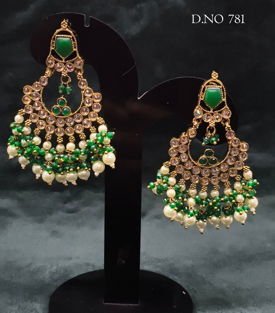 Polki Earring Mehndi Sku 781 A6 sale
