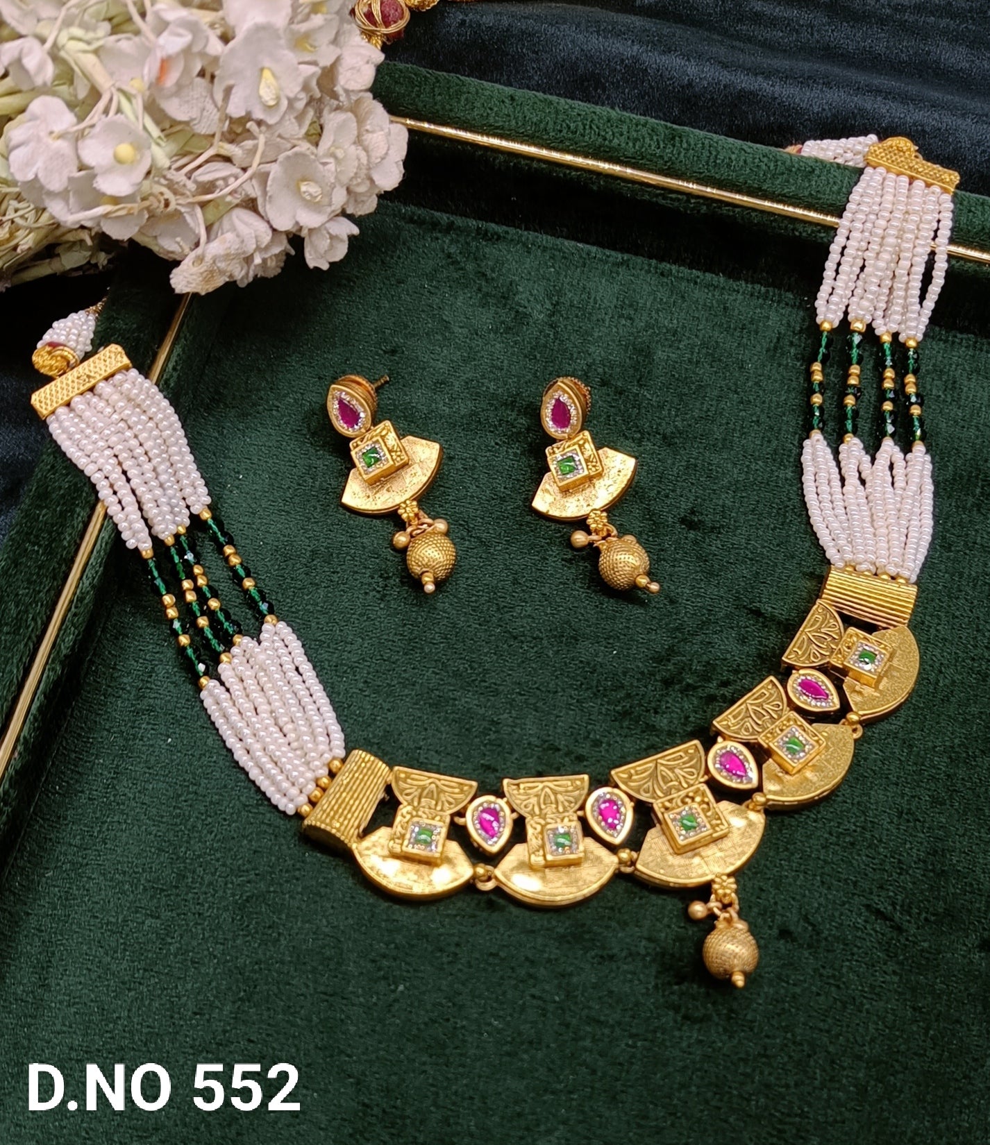 Buy Imitation heritage necklace set online in India – rchie