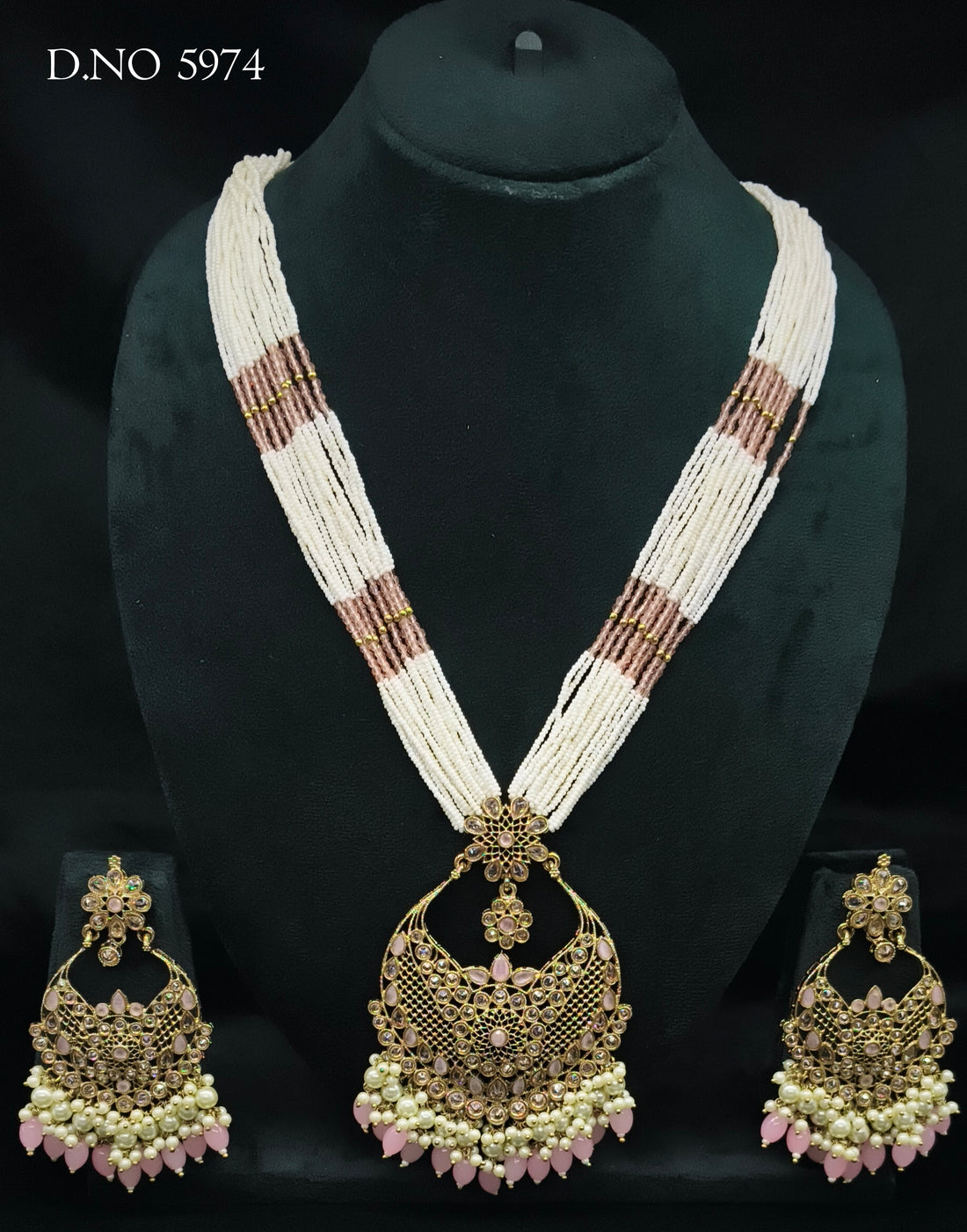 Polki necklace set by Rchie wholesale