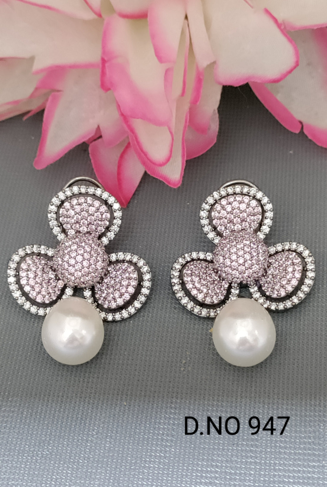 Swaroski Stone Cz Ad Victorian Earring sale 600 Sku 947 C1