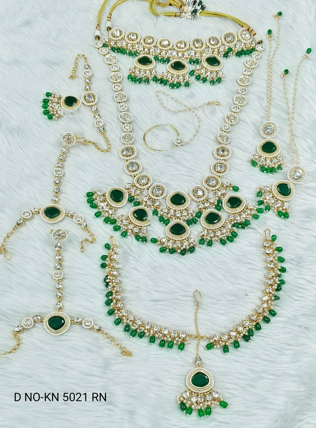 KUNDAN BRIDEL NECKALCE SET SKU-KN 5021 RN