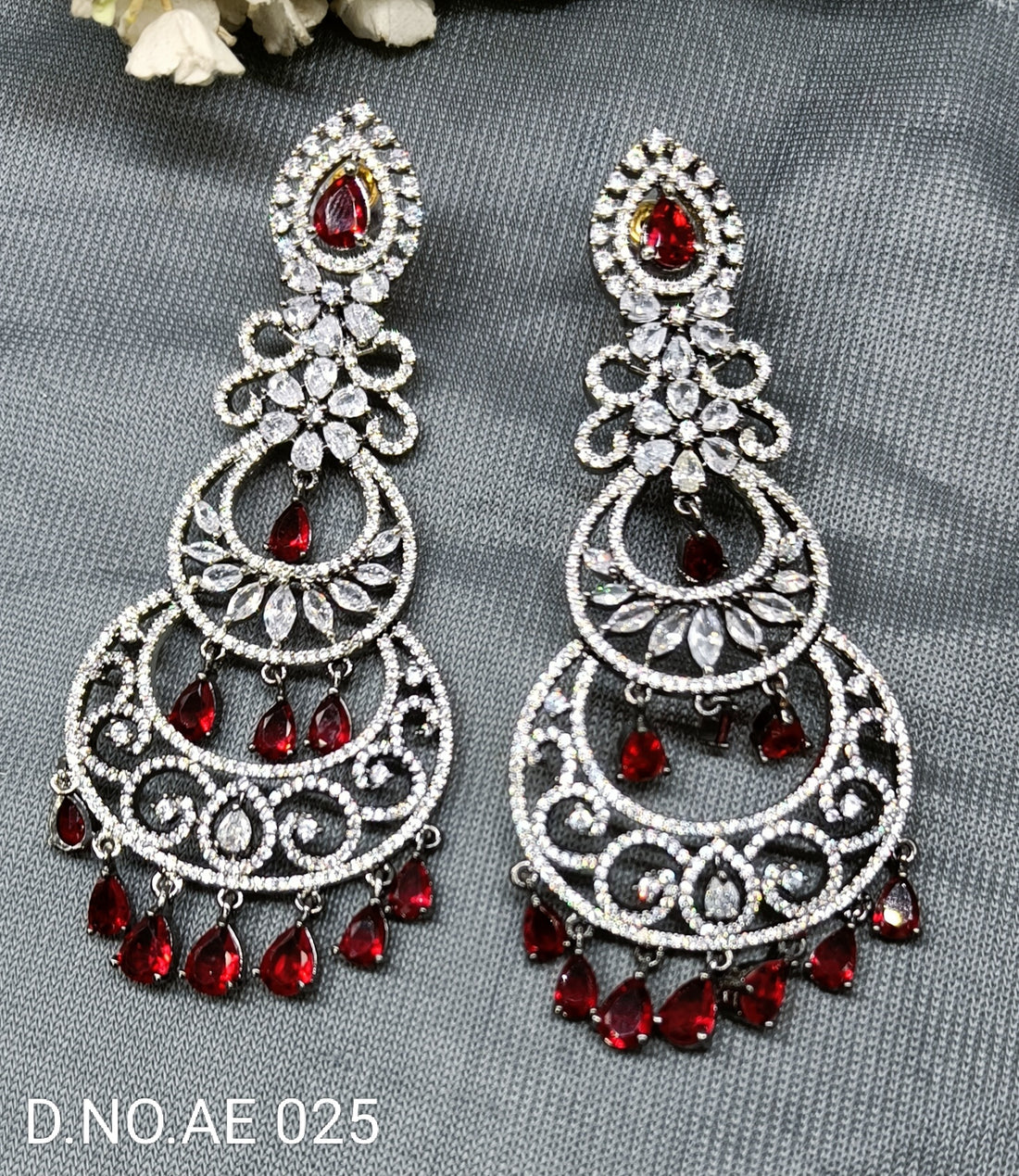 Cz Ad Victorian Earrings Sku AE 025 SG rchiecreation
