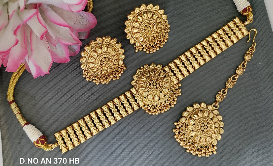 Antique Golden Necklace SKU AN 370 HB sale