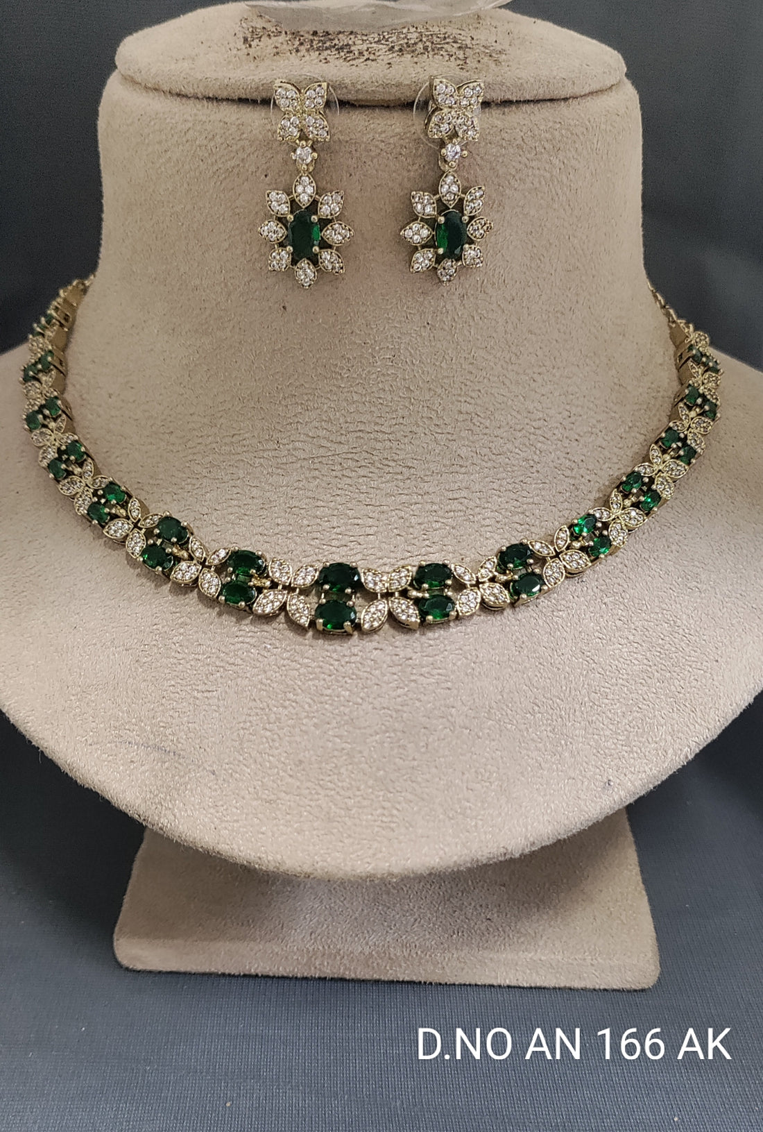Cz Ad Mehandi Necklace Sku AN 166 AK/C-8