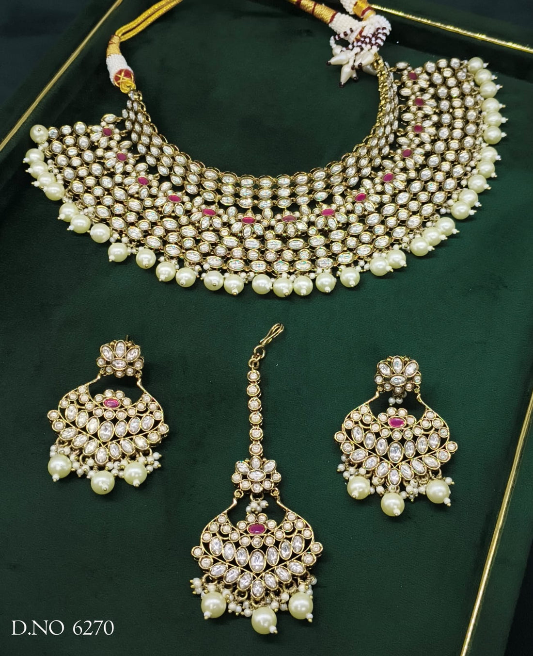 Polki Kundan Necklace Sku 6270 H-2 Sale