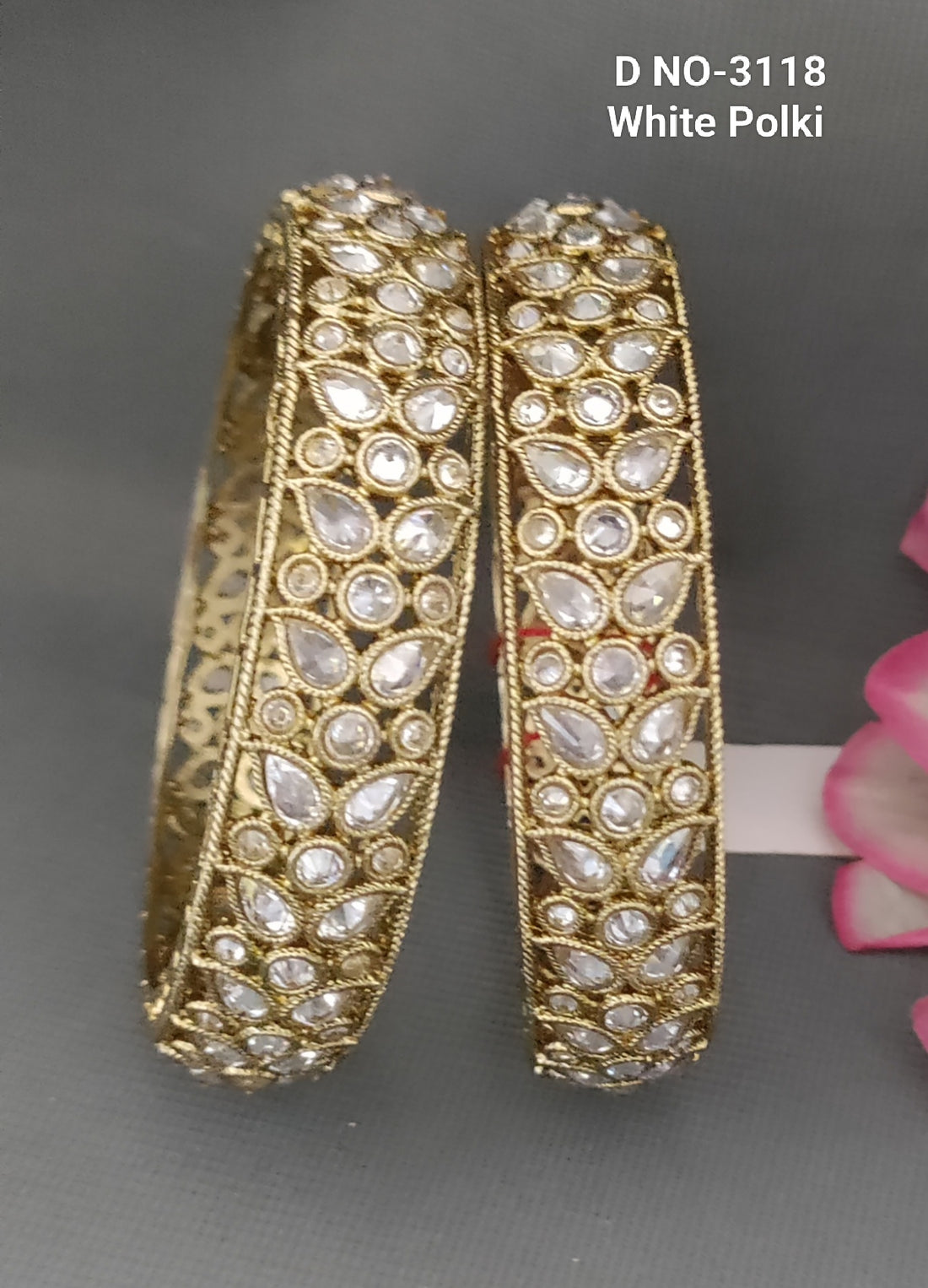 Mehandi Polki Bangle SKU-3118