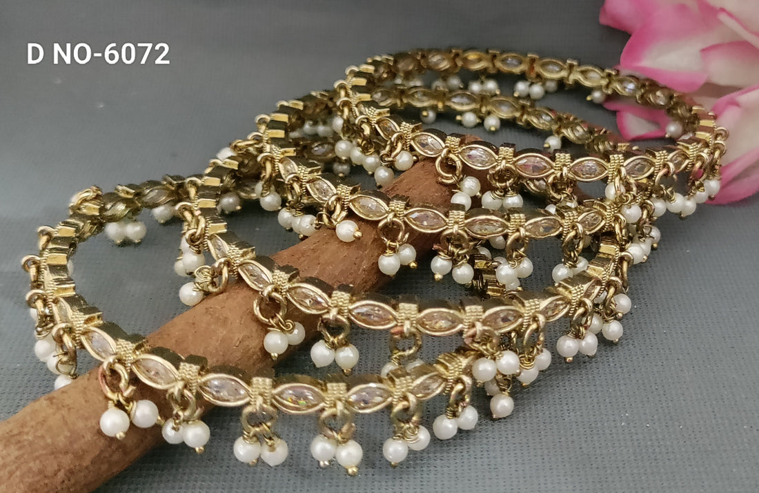 Mehandi Lariya Polki Bangle SKU-6072