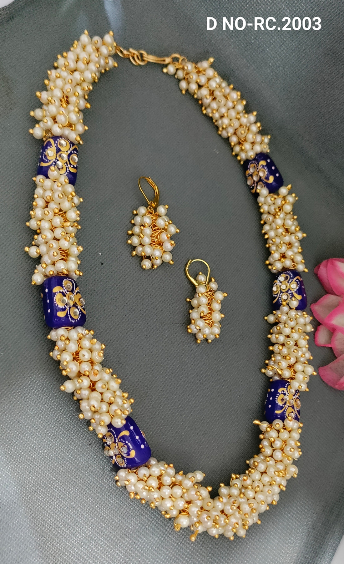 Pearl Minakari Beads Mala SKU-RC.2003 B1