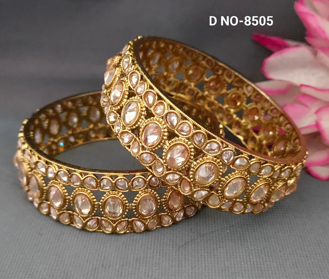 Mehandi Polki bangle SKU-8505