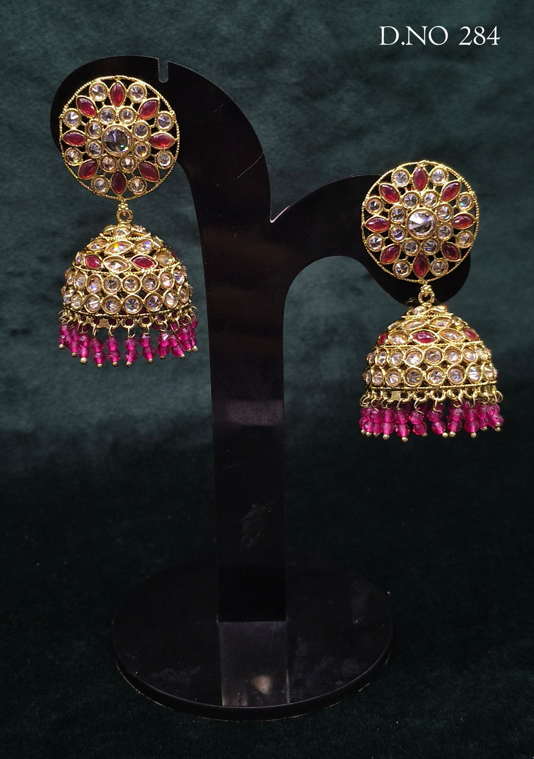 Polki Earring Mehndi Sku-284 A4