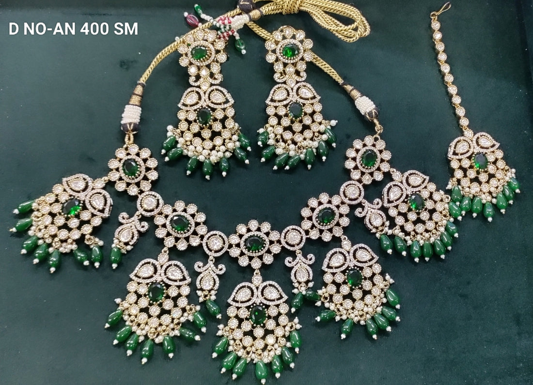 Elegant Bridel Moissanite Kundan Necklace SKU-AN 400 SM D4