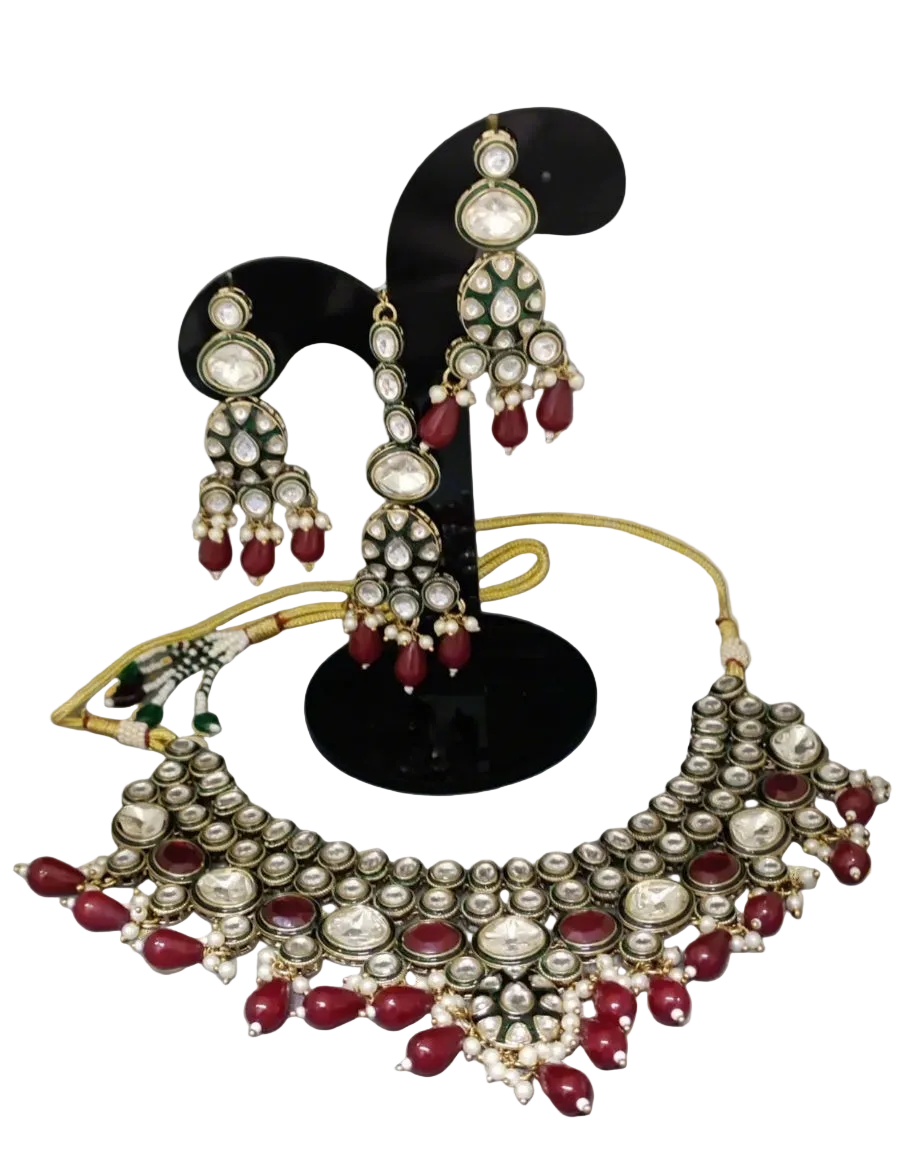 Moissanite Kundan Necklace SKU- AN 238 MK /D-4