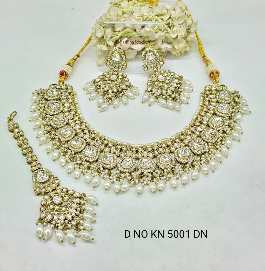 Moissanite kundan Necklace SKU-KN 5001 DN/D-4