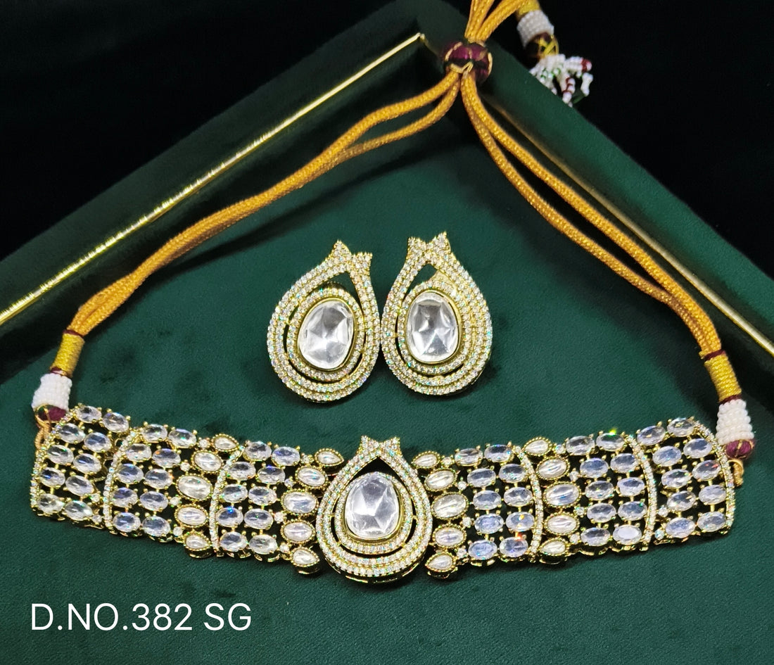 Moissanite Mehandi Necklace sku AN 382 SG/D-4