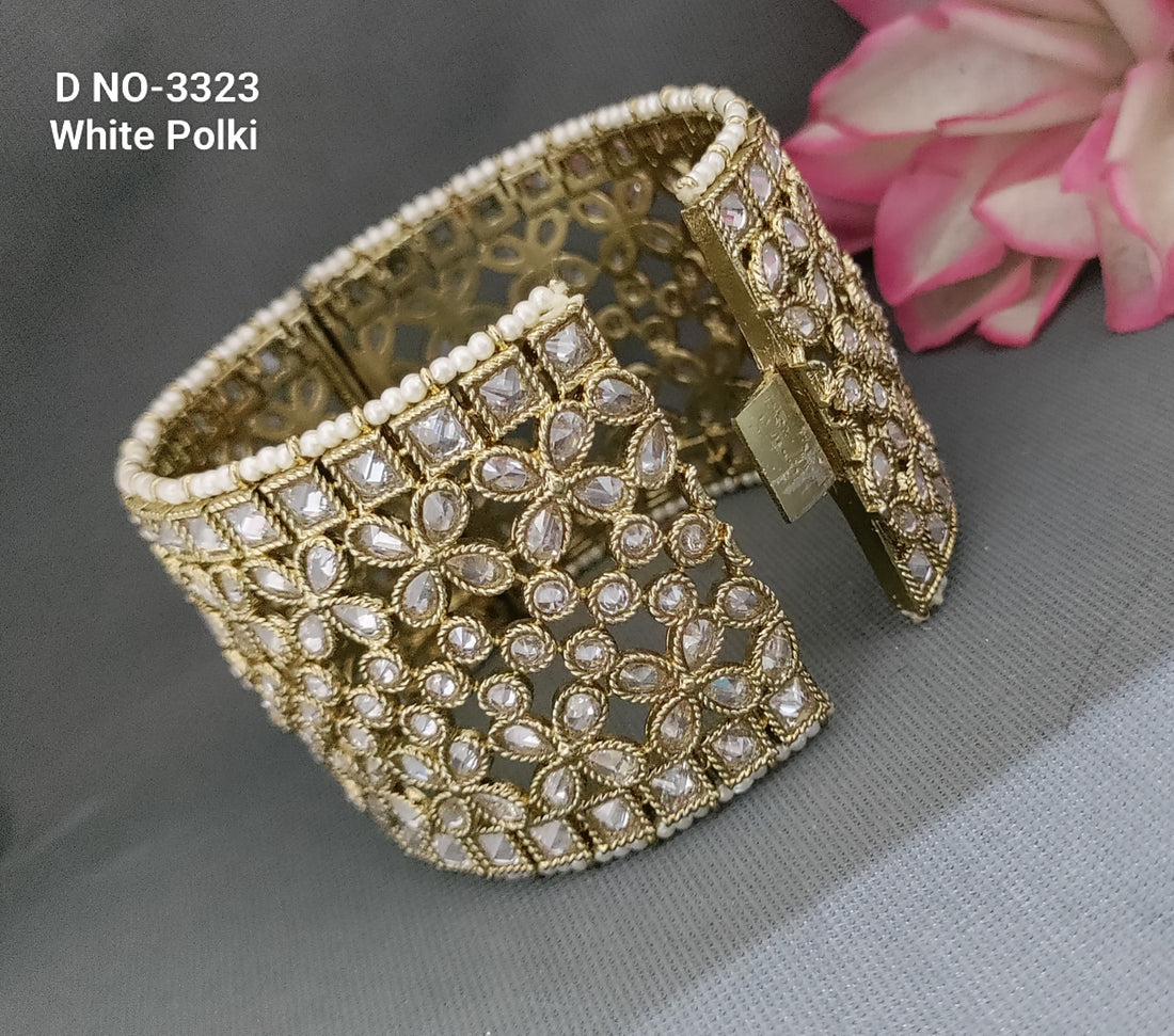 Polki Mehandi Opneble Bangles Sku 3323