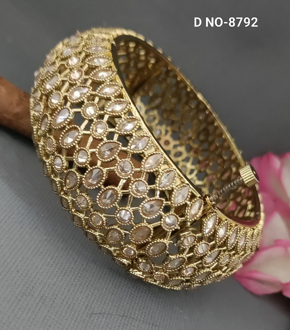 Mehandi Polki Bangles SKU-8792