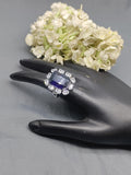 Rodium American Diamond Finger Ring Sku-5963 rchiecreation