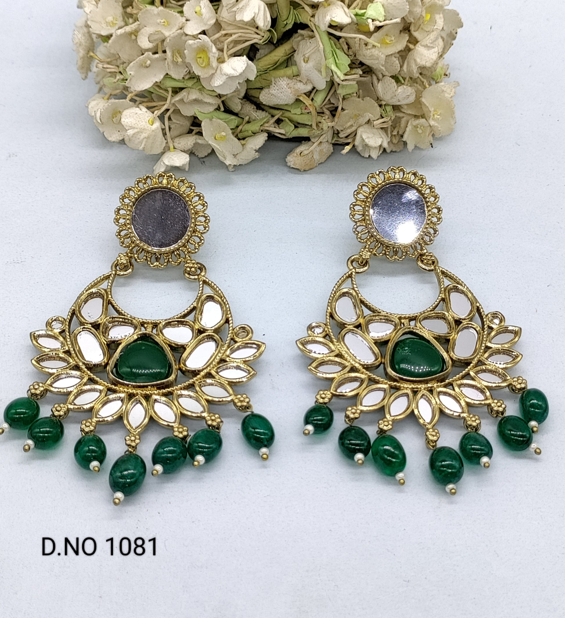 Victorian Monalisa Mirror Earing SKU-1081 rchiecreation