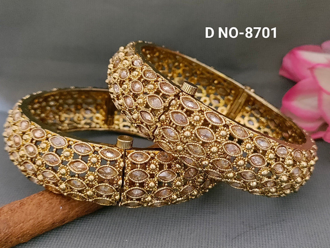 Mehandi Polki Openable Bangle SKU-8701