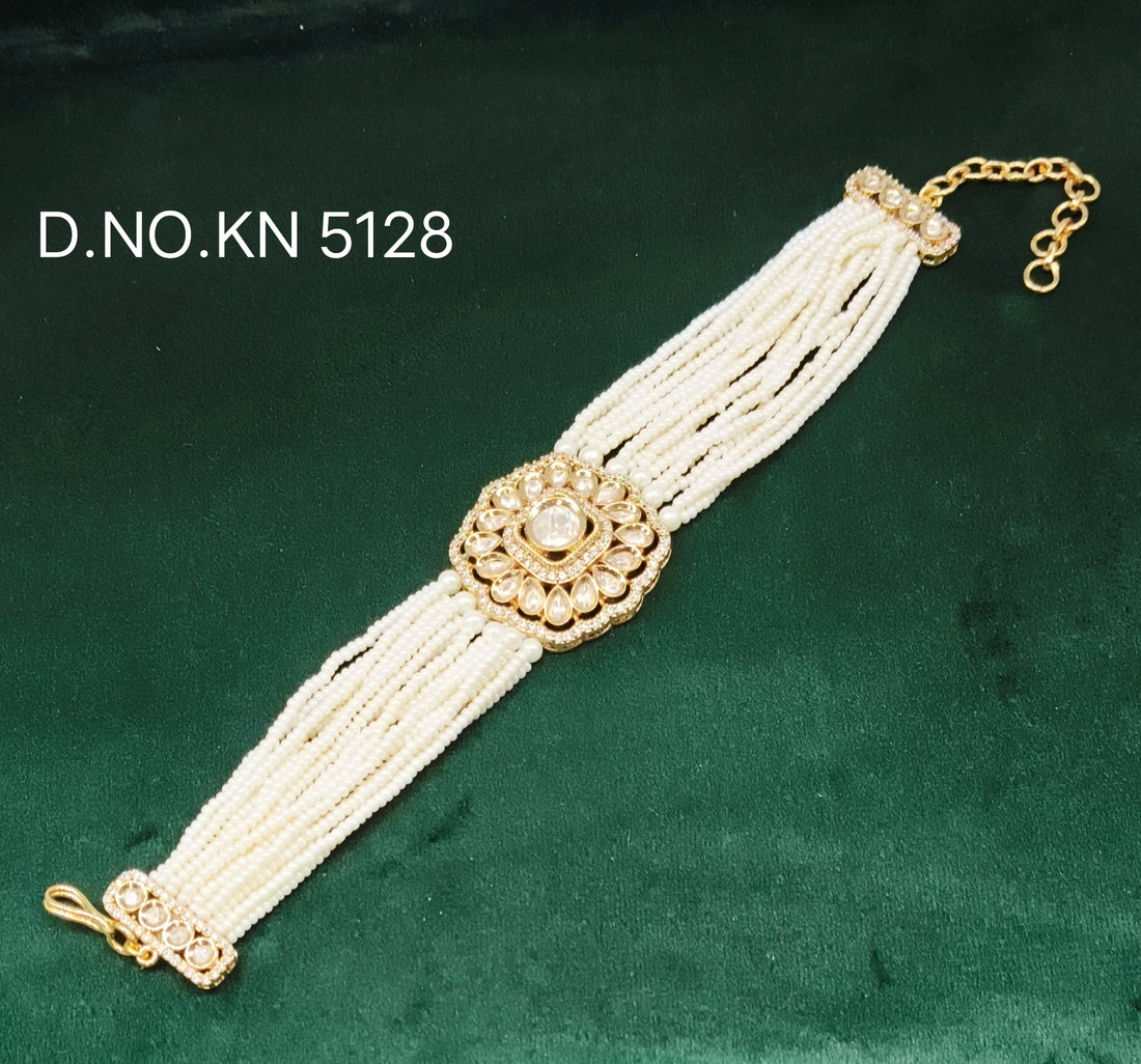 Tiyaani Kundan bracelet Sku- KN 5128 C-5