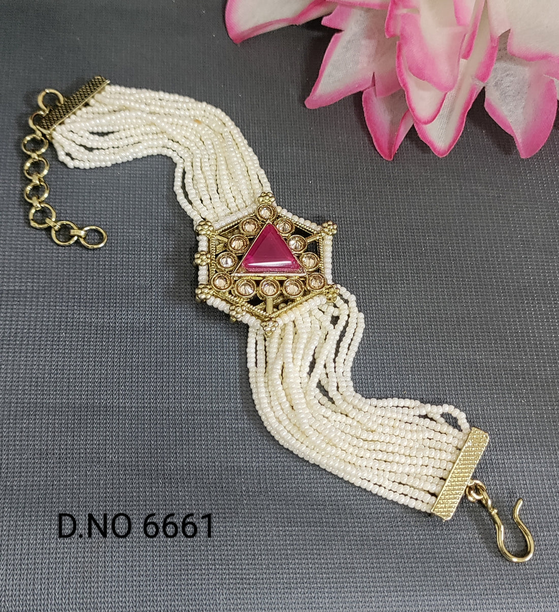 Polki Mehandi Bracelet Sku 6661 H1