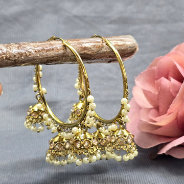 Mehndi Hoop Bali Jhumki Earring Sku 340 E3 rchiecreation