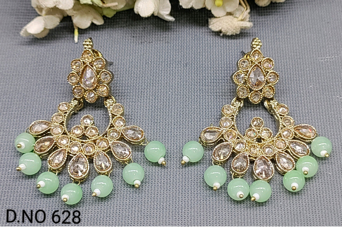 Polki Mehandi Earring Combo Sku 628 A6 sale