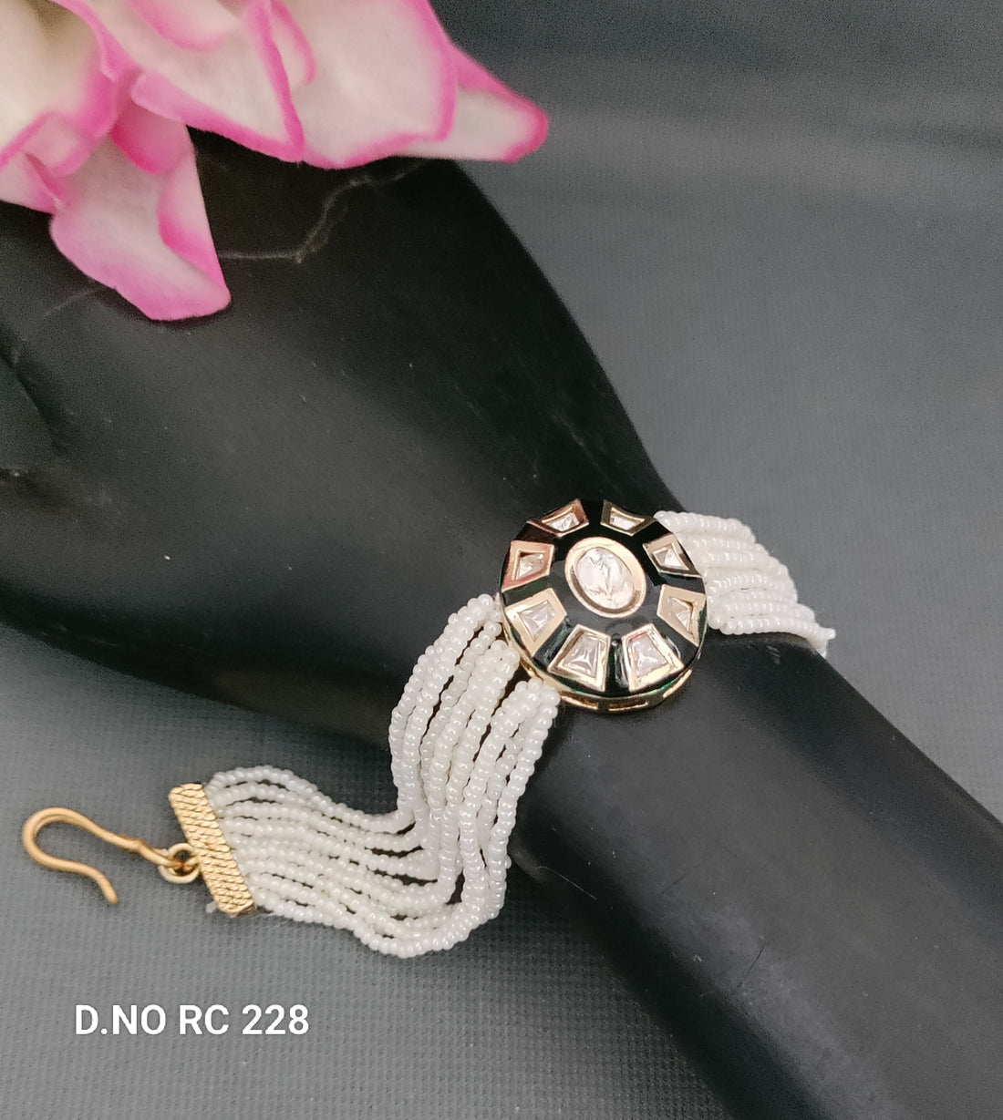 Golden Kundan Minakari Bracelet sku RC 228 D-6